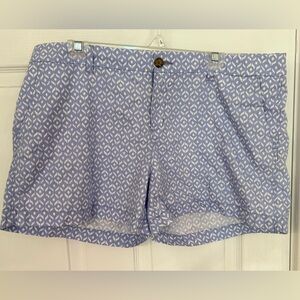 Old Navy Geometric Blue and White Women's Shorts